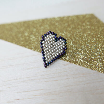 Heart Of Glass pin’s ♡ ::doré/irisé::